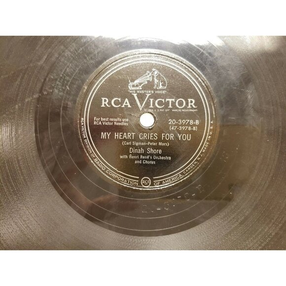 78RPM Dinah Shore - Nobody's Chasing Me - My Heart Cries for You (R183) - Picture 3 of 4